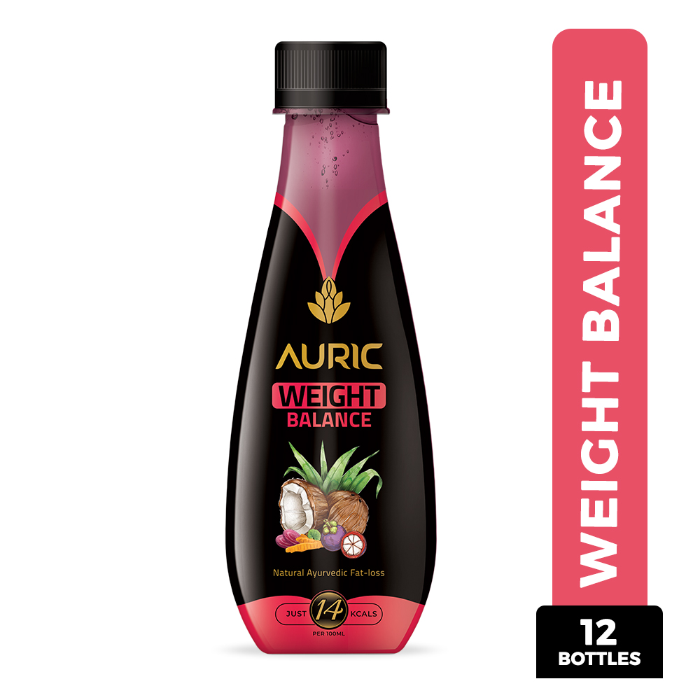 Auric Weight Balance Juice - with Super Ayurvedic Herbs 250ml Pack of 12 Bottles